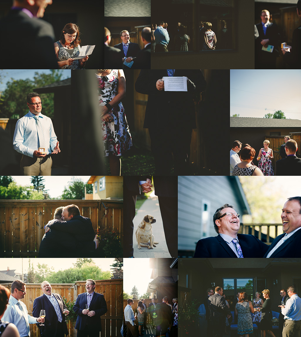 Intimate backyard wedding in Calgary